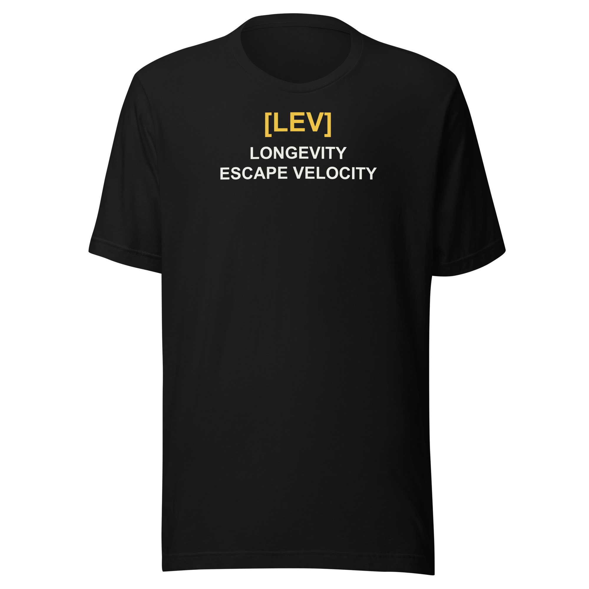 [LEV] text-only black T-shirt